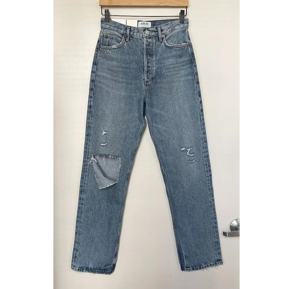 Agolde 90's Pinch Waist High Rise Jeans Lineup Organic Cotton Size 26 NWT - Picture 2 of 10